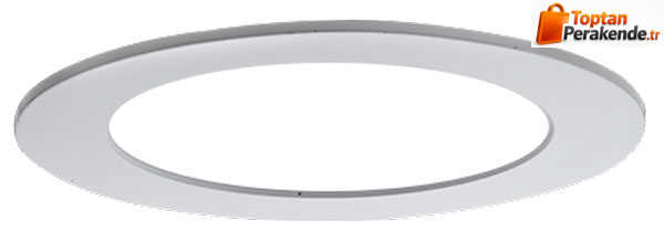 Lamptime 12w Slım Led Armatür Yuvarlak Inox 3000k